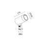 Applique Projecteur Kalos L-zoom angles reglable-18-38°_2580_3160lm