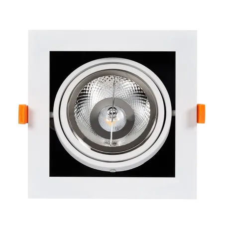 downlight luminaire encastrable 155x155mm orientable 15w led dimmable 3000k-4000k-5500k