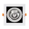 downlight luminaire encastrable 155x155mm orientable 15w led dimmable 3000k-4000k-5500k