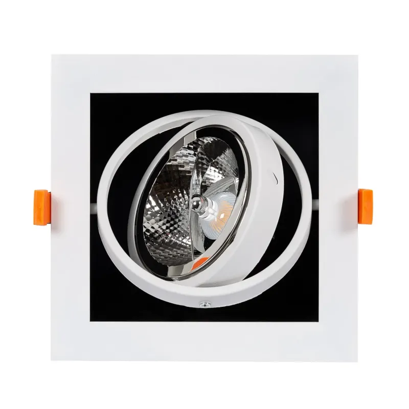 downlight luminaire encastrable 155x155mm orientable 15w led dimmable 3000k-4000k-5500k