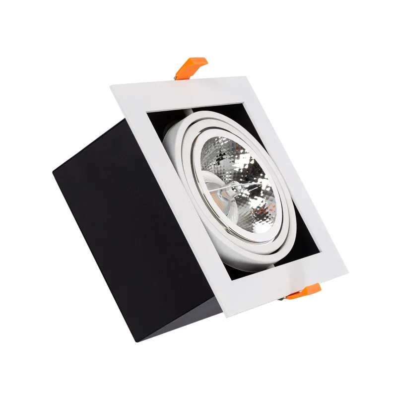 downlight luminaire encastrable 155x155mm orientable 15w led dimmable 3000k-4000k-5500k