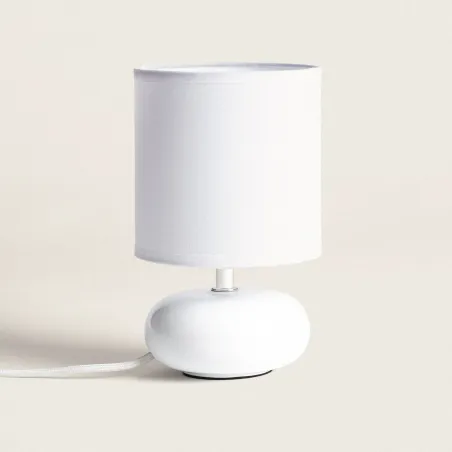 lampe-de-table-ceramique-blanche-culot-e14-4-couleurs