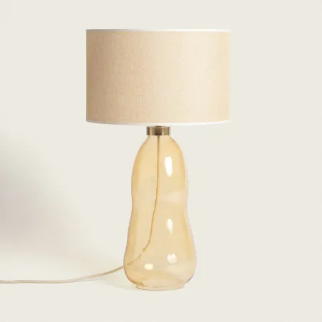 lampe-a-poser-verre-et-abat-jour-tissu-