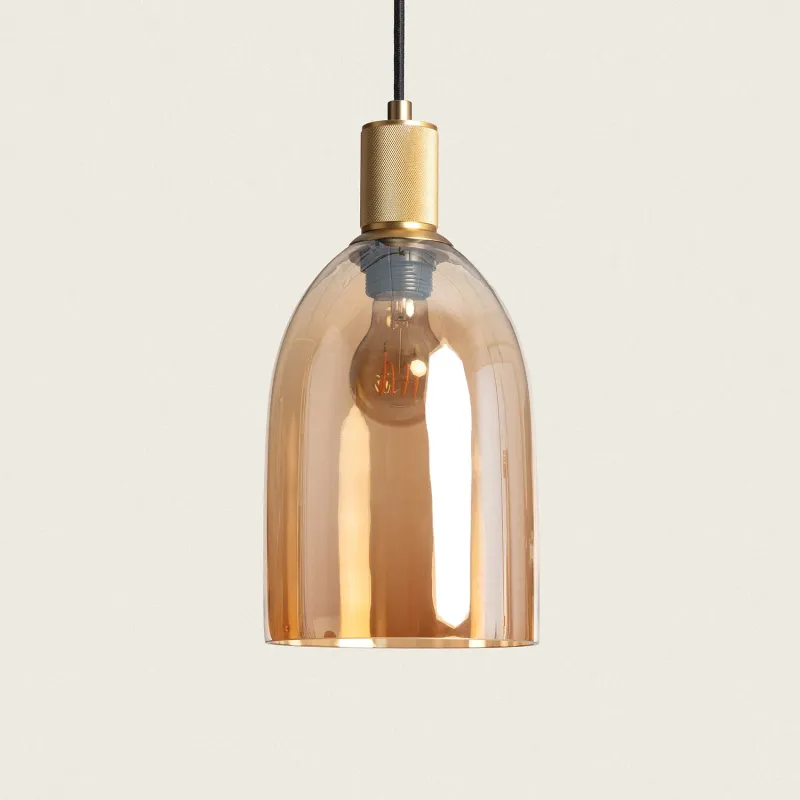 suspension-en-verre-ambree-culot-e27