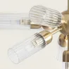 plafonnier-luminaire-10-tetes-metal-dore-et-verre-culot-g9
