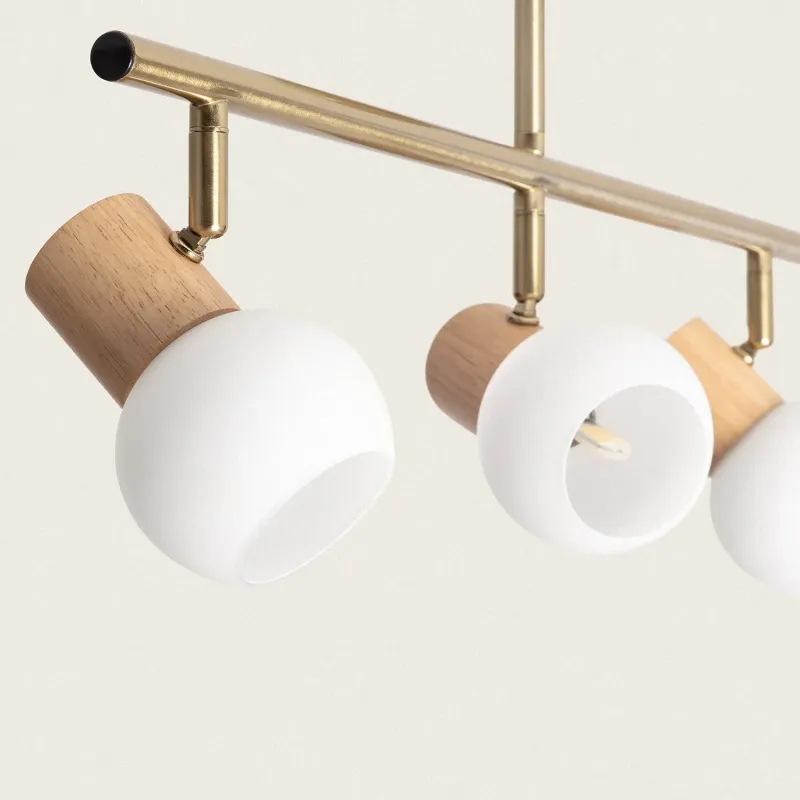 plafonnier-metal-dore-4-boules-verre-blanc-culot-g9
