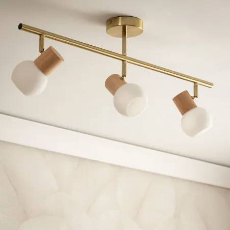plafonnier-metal-dore-4-boules-verre-blanc-culot-g9