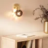 applique-murale-dore-et-verre-culot-e14
