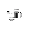 Encastré de sol LED IP65 110mm 2200K 4,3W 320lm 230V 38° Acier inoxydable