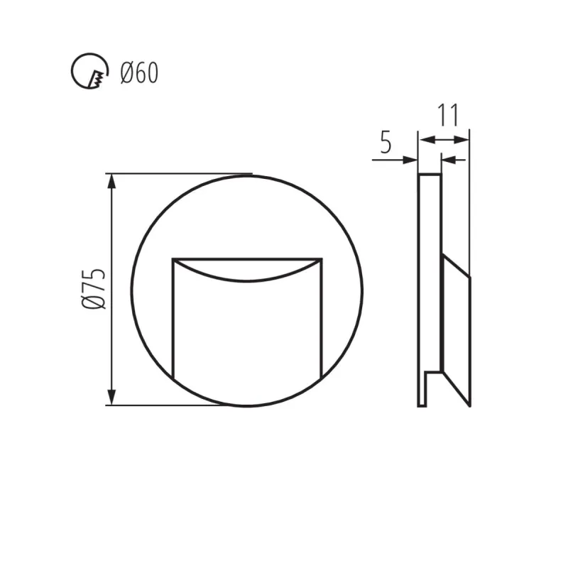 ERINUS LED rond blanc-3000k-12v Encastré balisage LED pour les escaliers