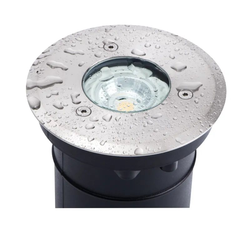 BERG DL-10O Encastré de sol extérieur rond inox