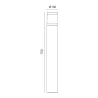 borne-balise-75cm-ip65-led-7w-800lm-noire