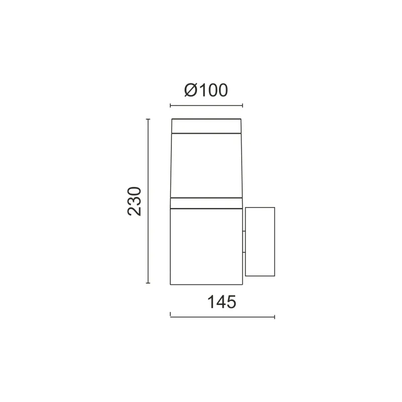applique-exterieure-ip65-led-7w-800lm-noire
