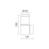applique-exterieure-ip65-led-7w-800lm-noire