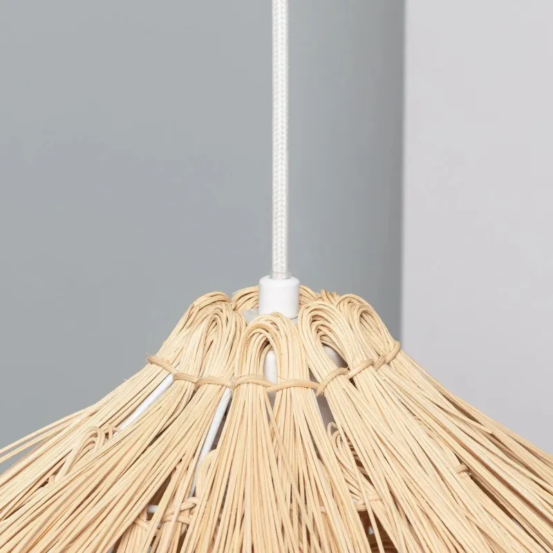 Suspension luminaire suspendu rotin culot e27