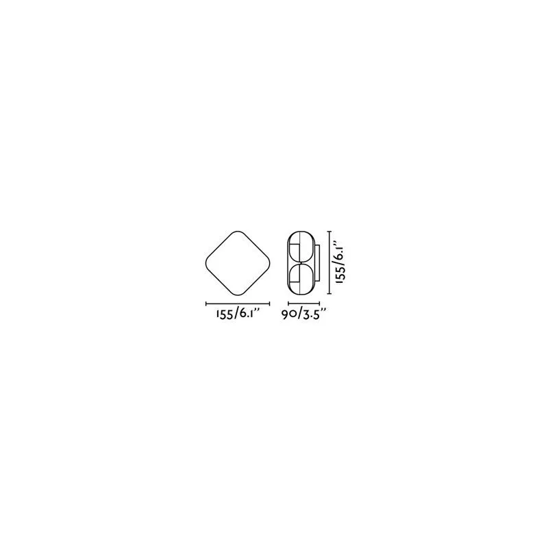 BU-OH Lampe applique blanche
