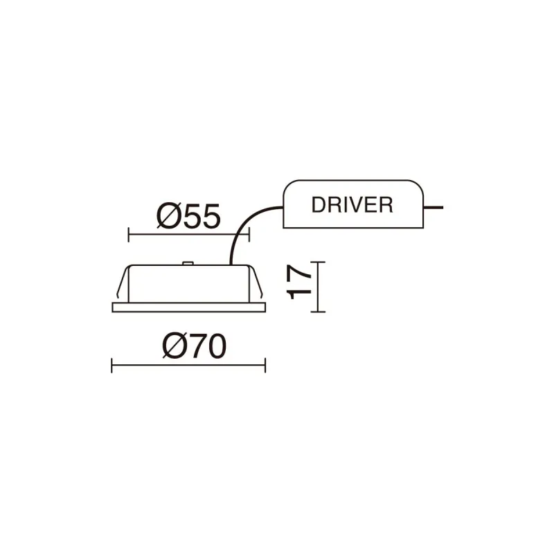 IBIZA Encastré 3,2W SMD LED driver incl Bl - Pas cher