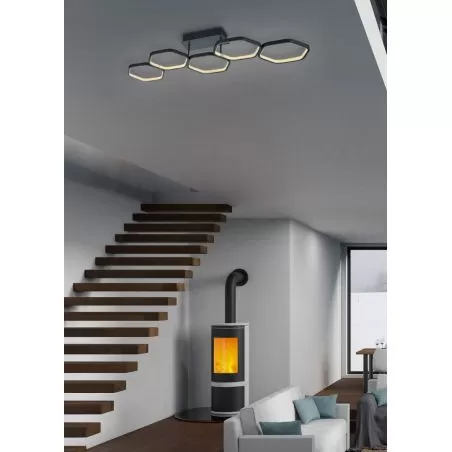 TRIO Plafonnier intérieur antracite VIGO - Pas cher