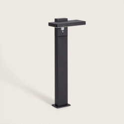 Borne led solaire detecteur de mouvement 50cm-ip44-300lm