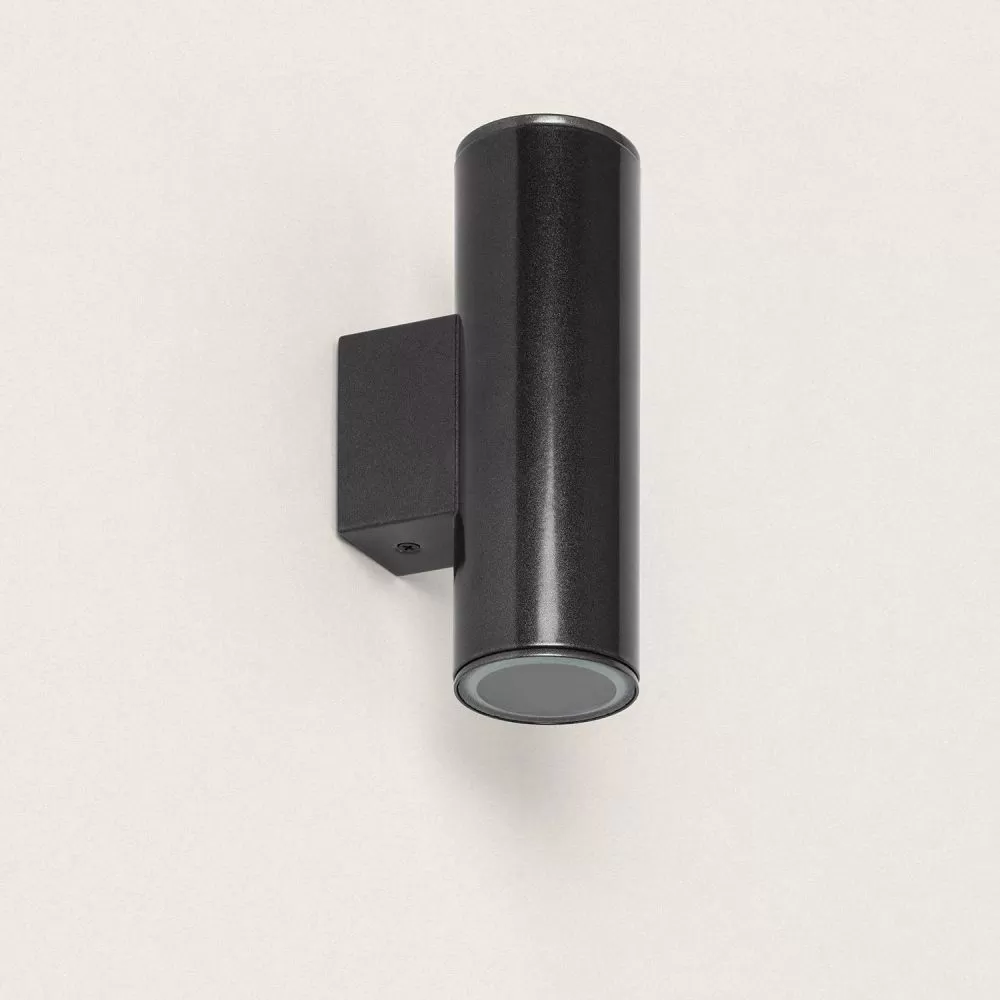 applique-murale-exterieure-noire-double-culot-gu10