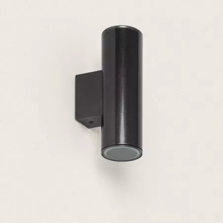 applique-murale-exterieure-noire-double-culot-gu10
