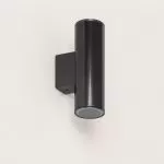 applique-murale-exterieure-noire-double-culot-gu10