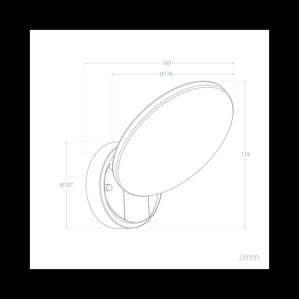 applique-murale-noire-8w-led-ip54-220v