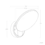 applique-murale-noire-8w-led-ip54-220v