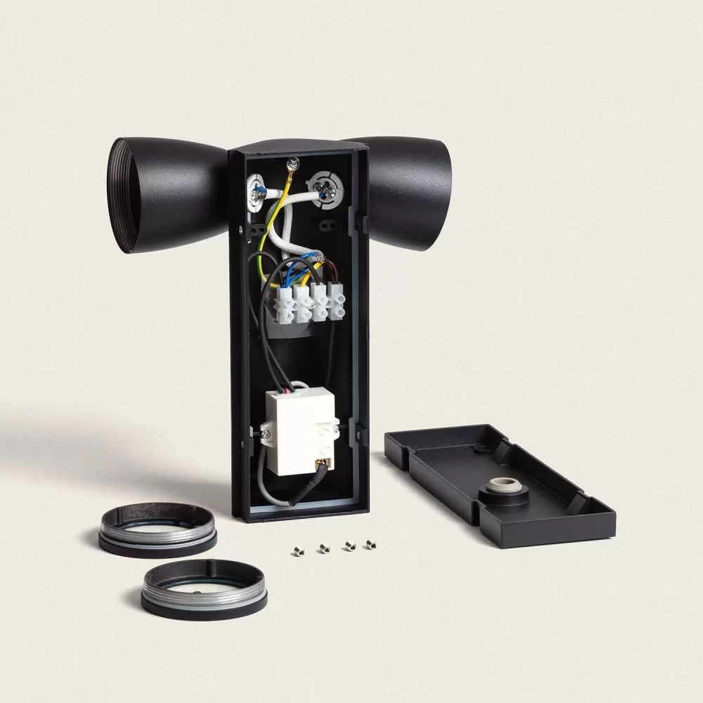 applique-murale-detecteur-double-spots-gu10-orientable-etanche-ip65