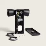 applique-murale-detecteur-double-spots-gu10-orientable-etanche-ip65