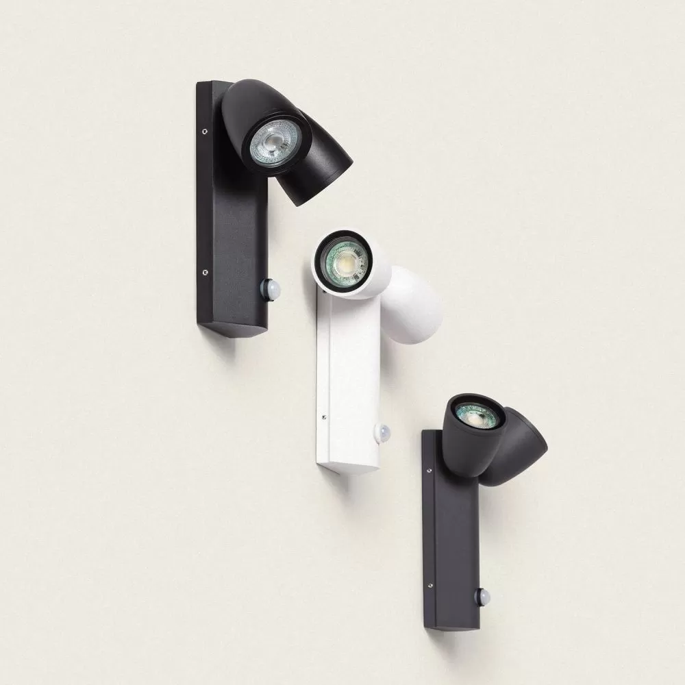 applique-murale-detecteur-double-spots-gu10-orientable-etanche-ip65