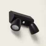 applique-murale-detecteur-double-spots-gu10-orientable-etanche-ip65