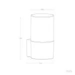 applique-murale-noire-50cm-culot-e27-ip44-220v