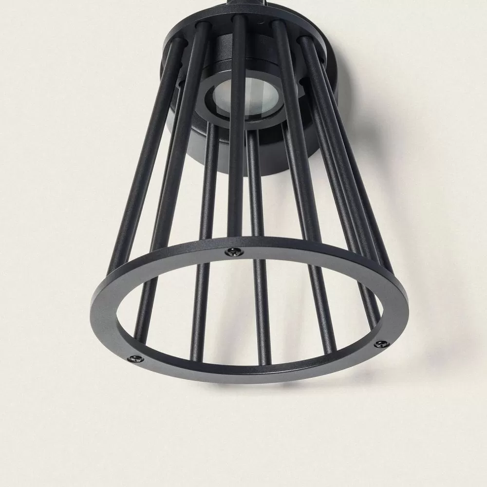 applique-murale-exterieure-6w-led-metal-effet-cage-noire-220v-ip65