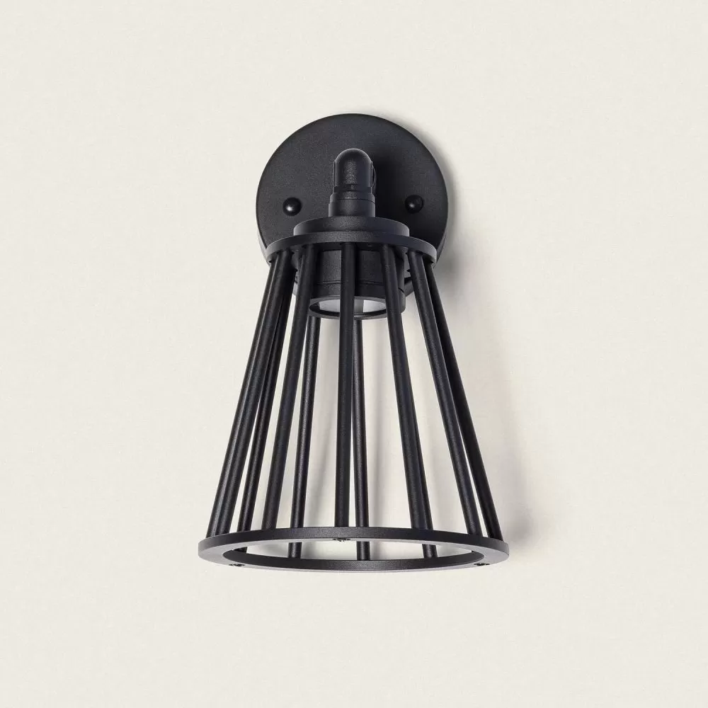 applique-murale-exterieure-6w-led-metal-effet-cage-noire-220v-ip65
