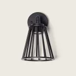 applique-murale-exterieure-6w-led-metal-effet-cage-noire-220v-ip65