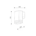applique-murale-noire-simple-spot-gu10-etanche-ip54