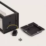 borne-potelet-35cm-exterieure-noire-ip44-220v