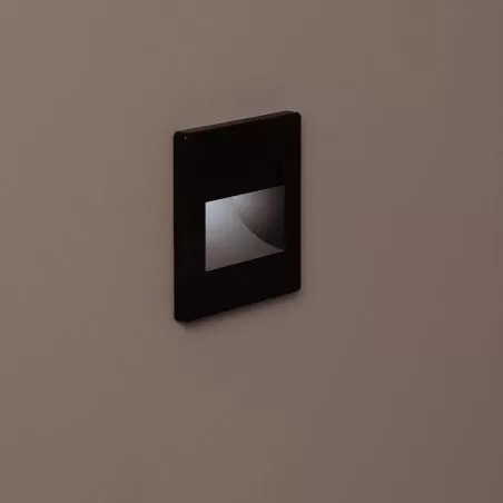 Spot de balisage à 1.5w LED d'escalier mur encastrable noir - Pas ...