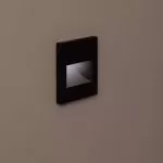 Spot de balisage à 1.5w LED d'escalier mur encastrable noir - Pas ...