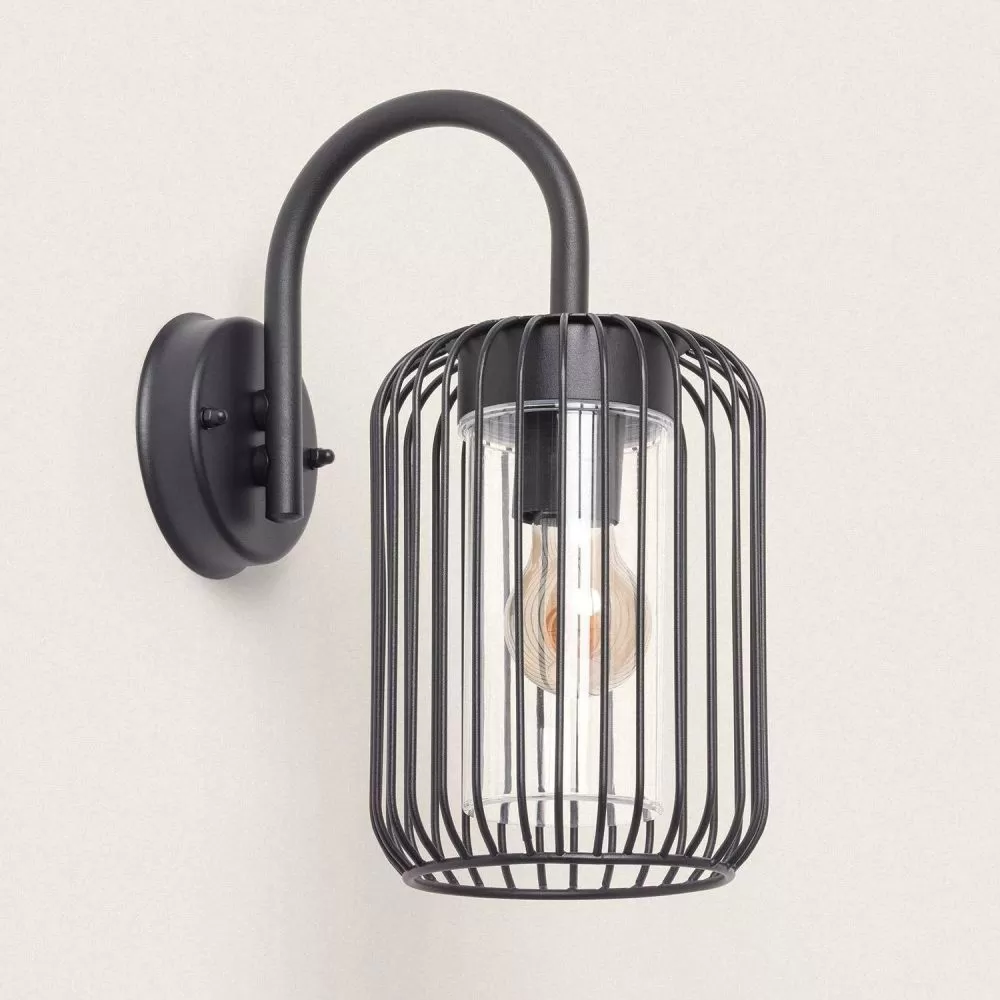 applique-murale-exterieure-metal-noir-ip44-220v