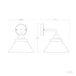 applique-murale-exterieure-metal-et-verre-ip44-220v