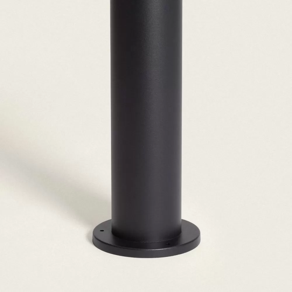 borne-potelet-50cm-exterieure-metal-noir-effet-bois-ip44-220v