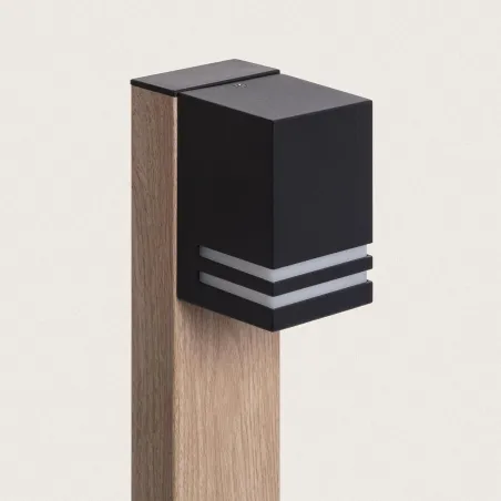 borne-potelet-balise-80cm-metal-effet-bois-ip44-culot-gu10