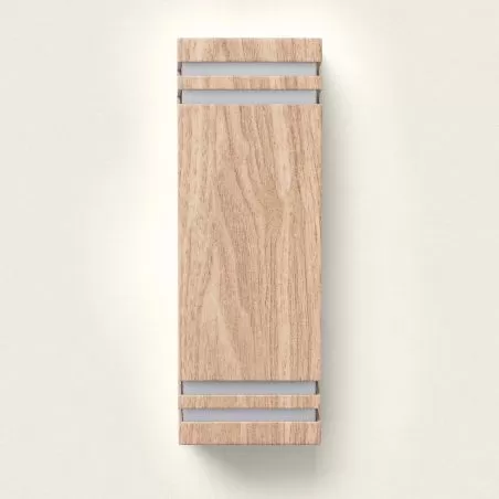 applique-murale-metal-effet-bois-double-gu10-etanche-ip44