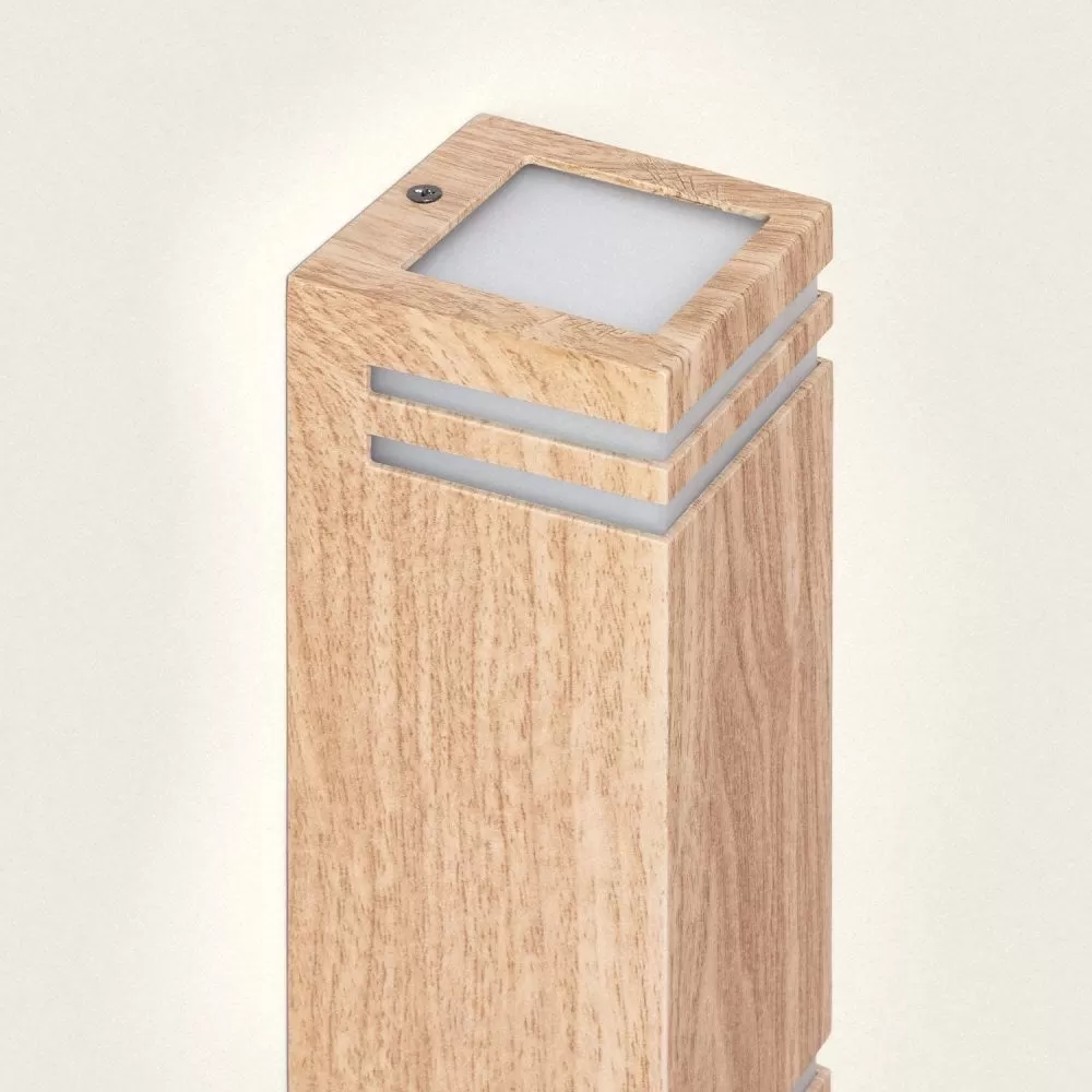 applique-murale-metal-effet-bois-double-gu10-etanche-ip44