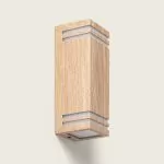 applique-murale-metal-effet-bois-double-gu10-etanche-ip44