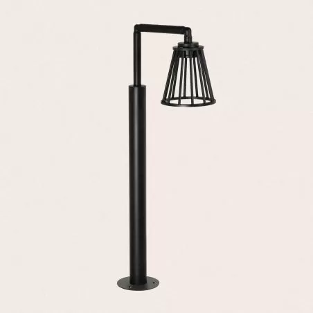borne-led-6w-metal-noir-type-cage-95cm-ip65-300lm-variable