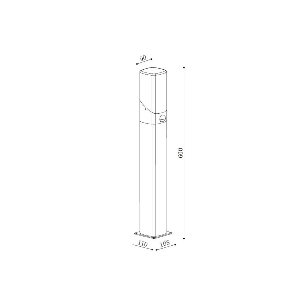 borne-potelet-balise-detecteur-de-mouvement-exterieure-noire-60cm