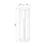 borne-potelet-balise-exterieure-noire-60cm-ip44-220v-e27
